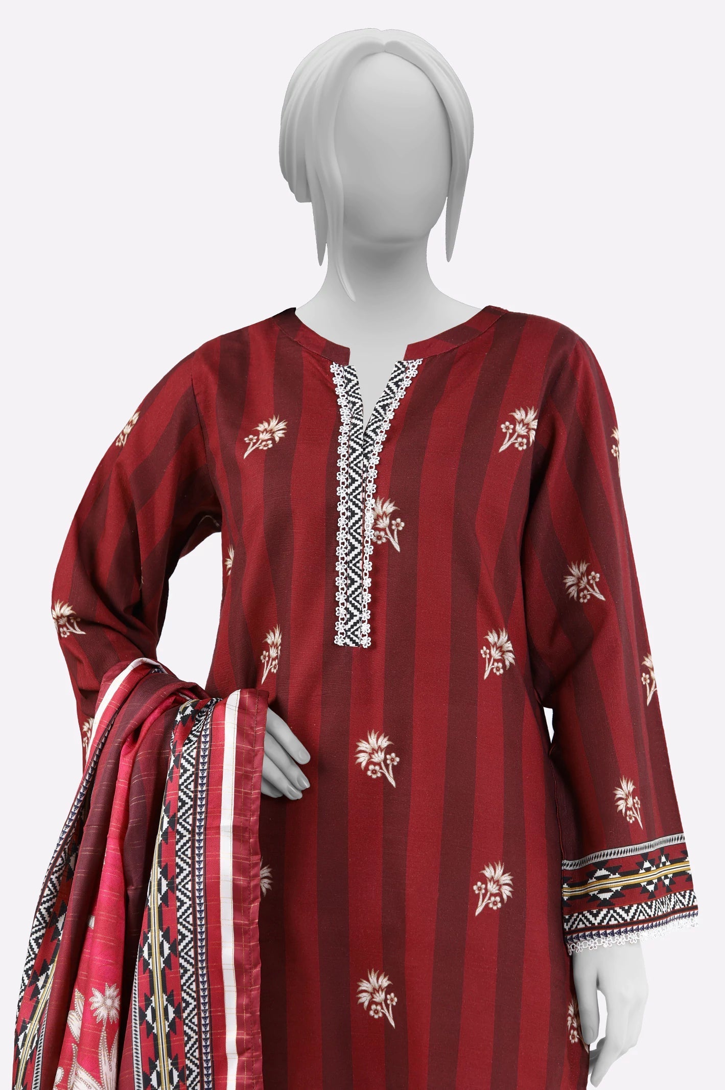 Red Printed 3PC